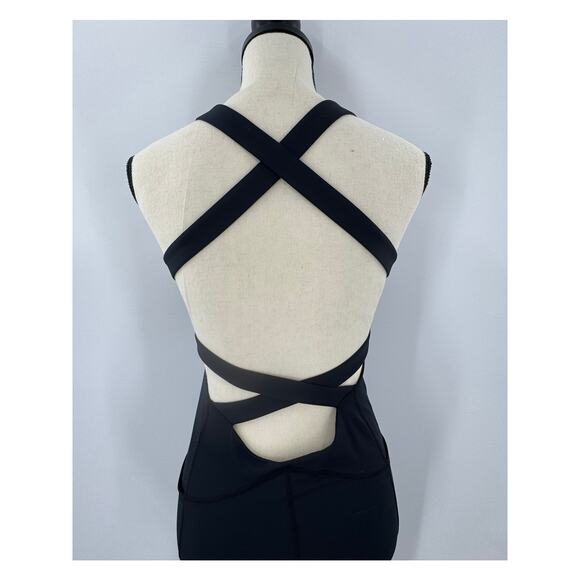 Free People FP Movement My High One Piece Bodysuit Jumpsuit Women Black Sz S - Picture 1 of 11